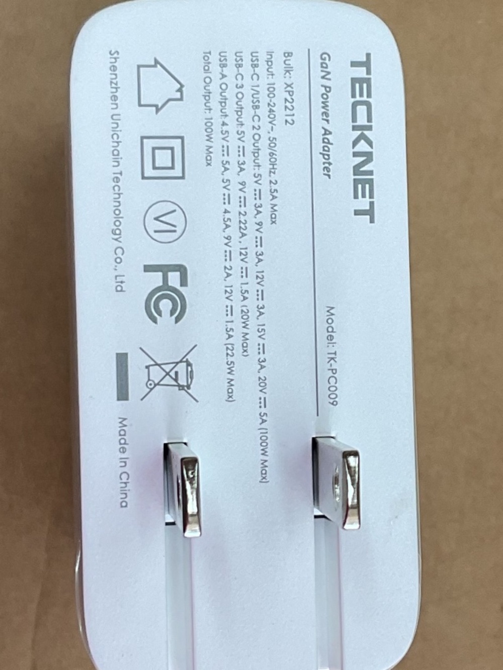 Tecknet 100W Usb-c Wall Charger, Tecknet 4 Port Gan Portable Fast Charger - Picture 7 of 11